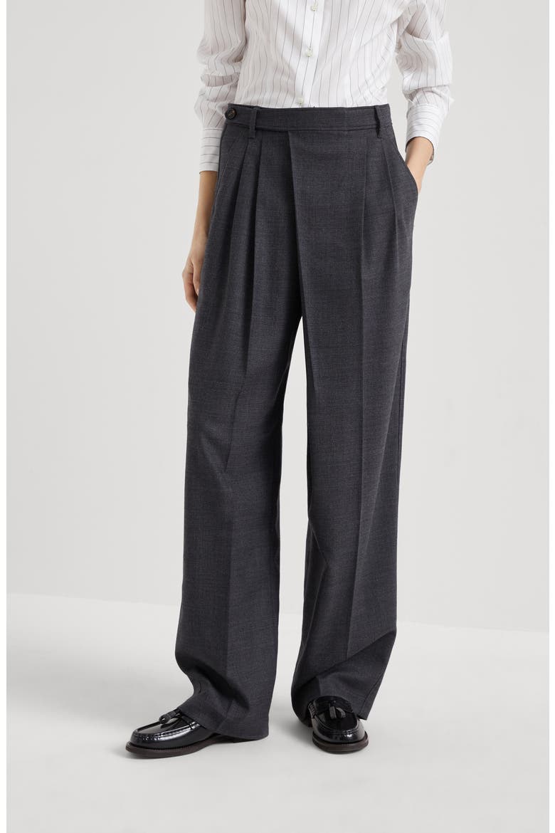 Loose Wrapped trousers, Alternate, color, Dark Grey