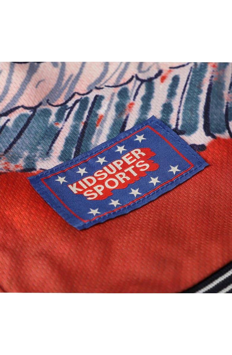 NBA X KIDSUPER Unisex NBA & KidSuper Studios by Fanatics Red New Orleans Pelicans Hometown Shorts, Alternate, color, Red