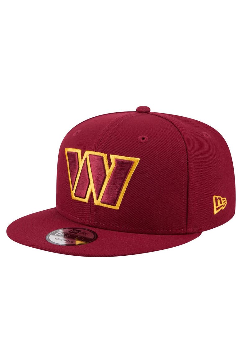 Men's New Era  Burgundy Washington Commanders 9FIFTY Snapback Hat, Main, color, Burgundy