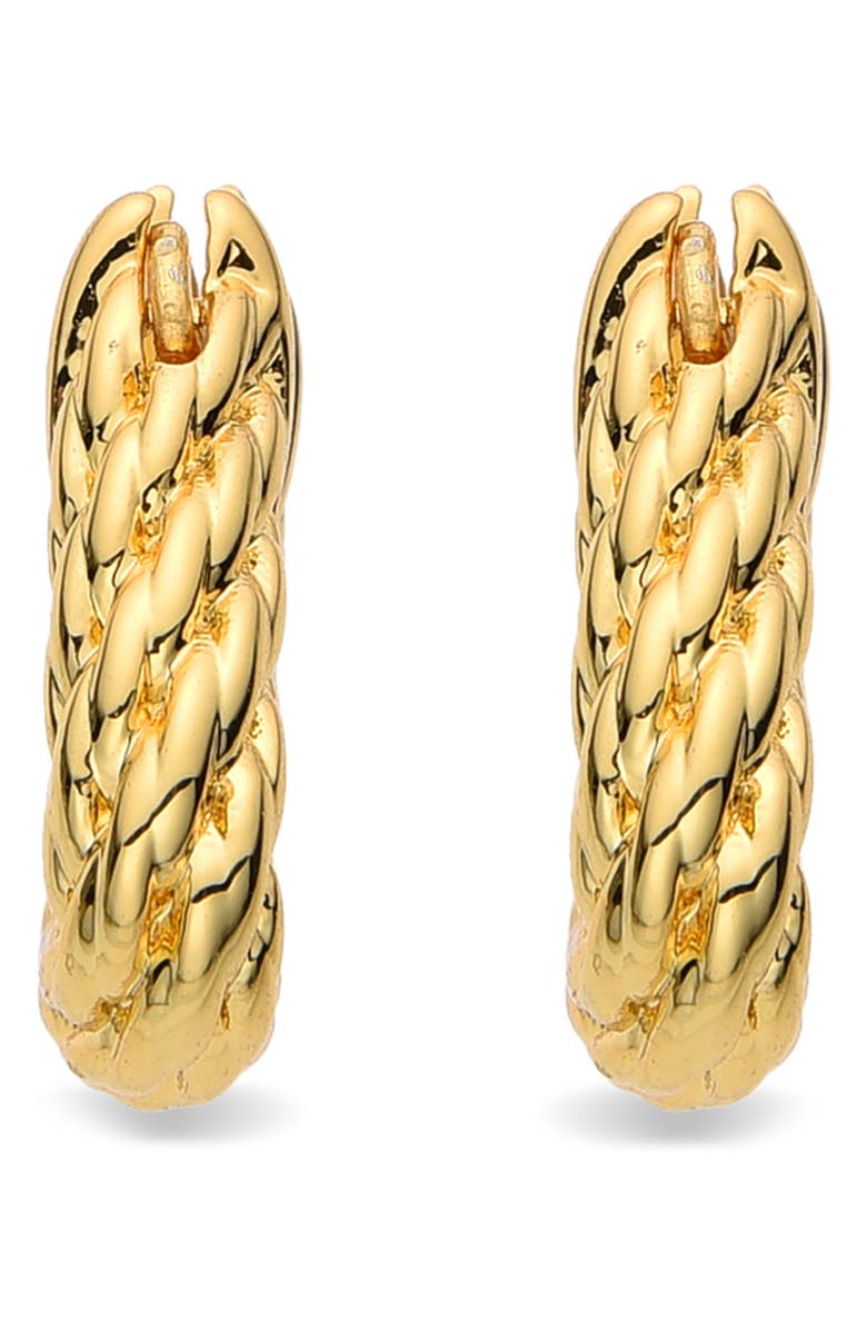 EYE CANDY LOS ANGELES Heloise Twist Hoop Earrings, Alternate, color, Gold