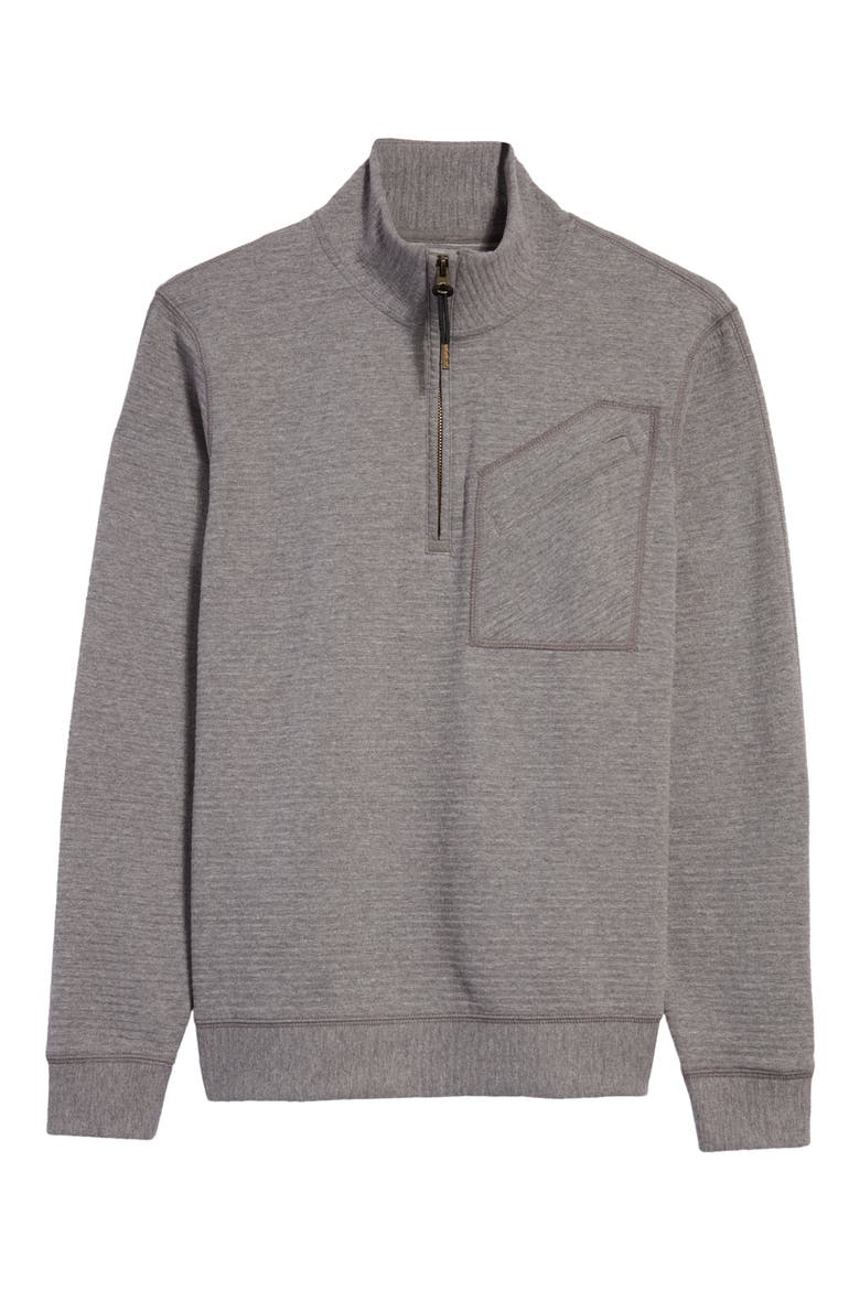 Quilted Half Zip Pullover, Alternate, color, MEDIUM GREY