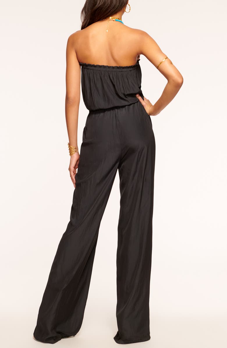 Ramy Brook Selma Strapless Wide Leg Jumpsuit, Alternate, color, Black