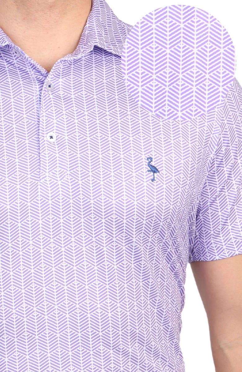 TailorByrd Geo Print Performance Polo, Alternate, color, Purple