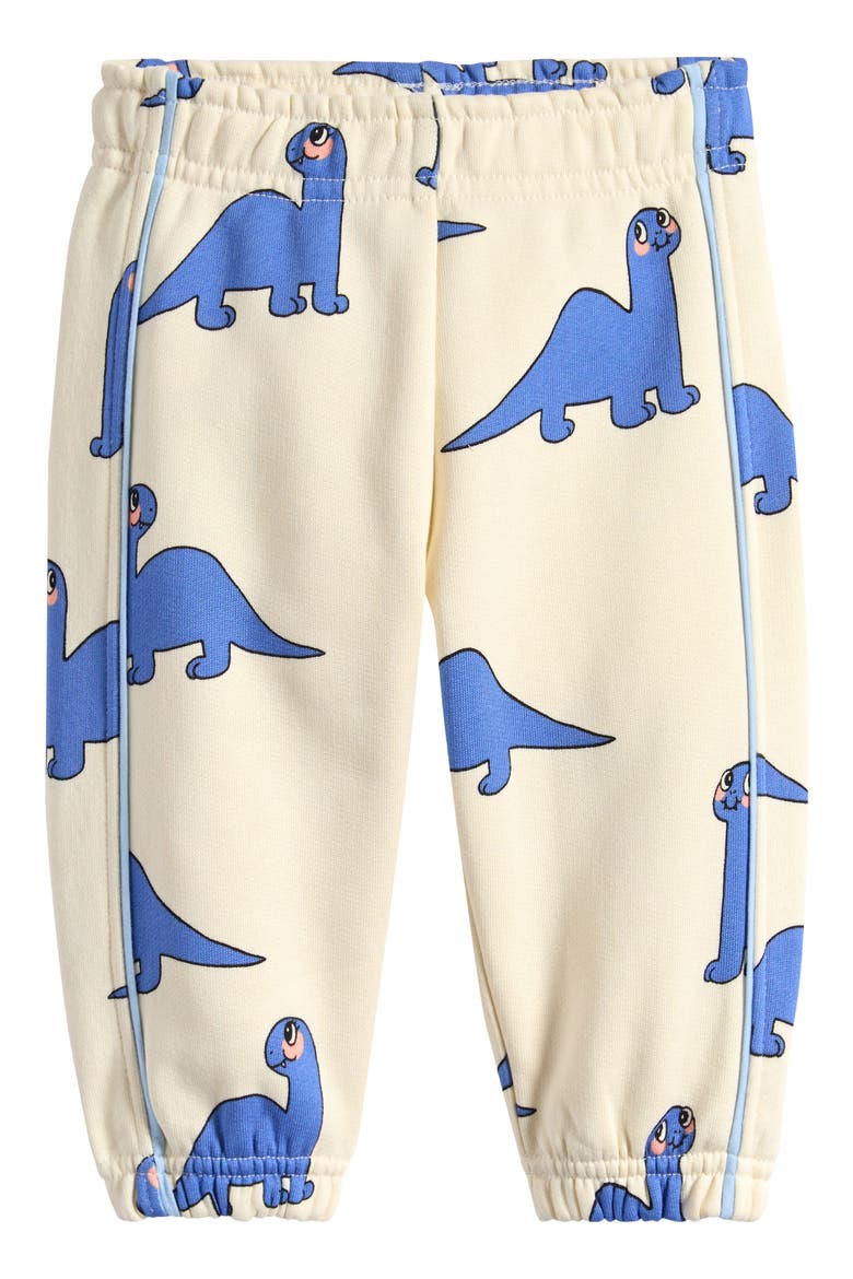 Dino Print Organic Cotton Sweatpants, Main, color, OFF-WHITE