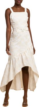 CIEBON Simala Belted High-Low Dress
