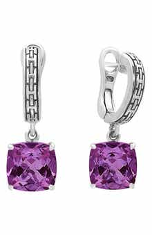 EFFY Sterling Silver Amethyst Drop Earrings