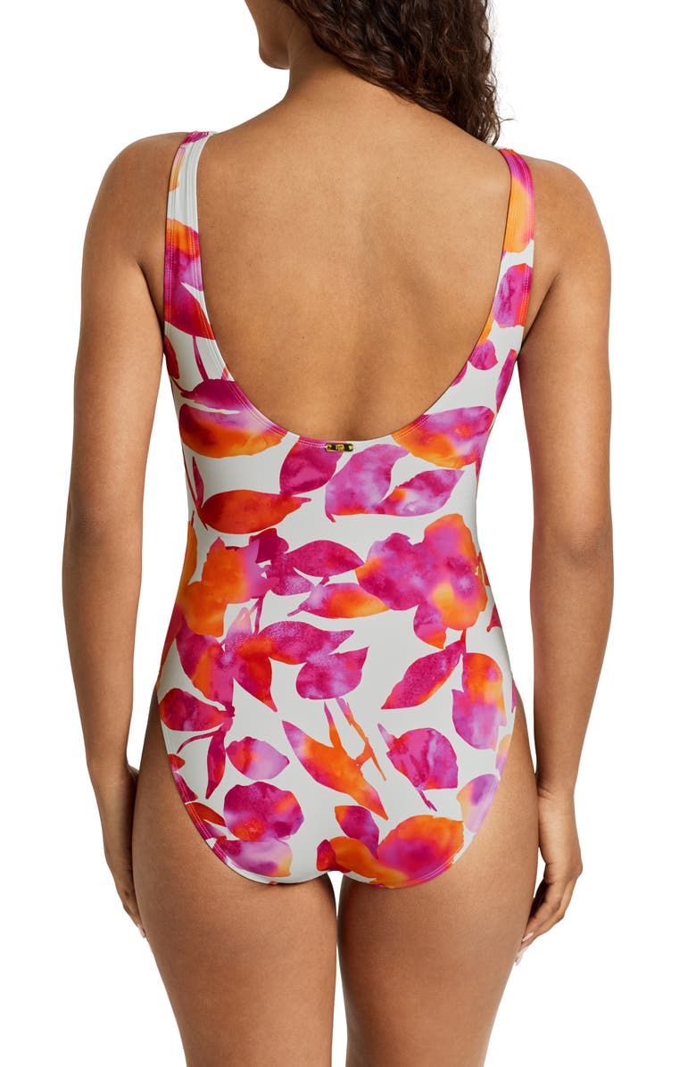 Lauren Ralph Lauren Ruffle Underwire One-Piece Swimsuit, Alternate, color, Multi