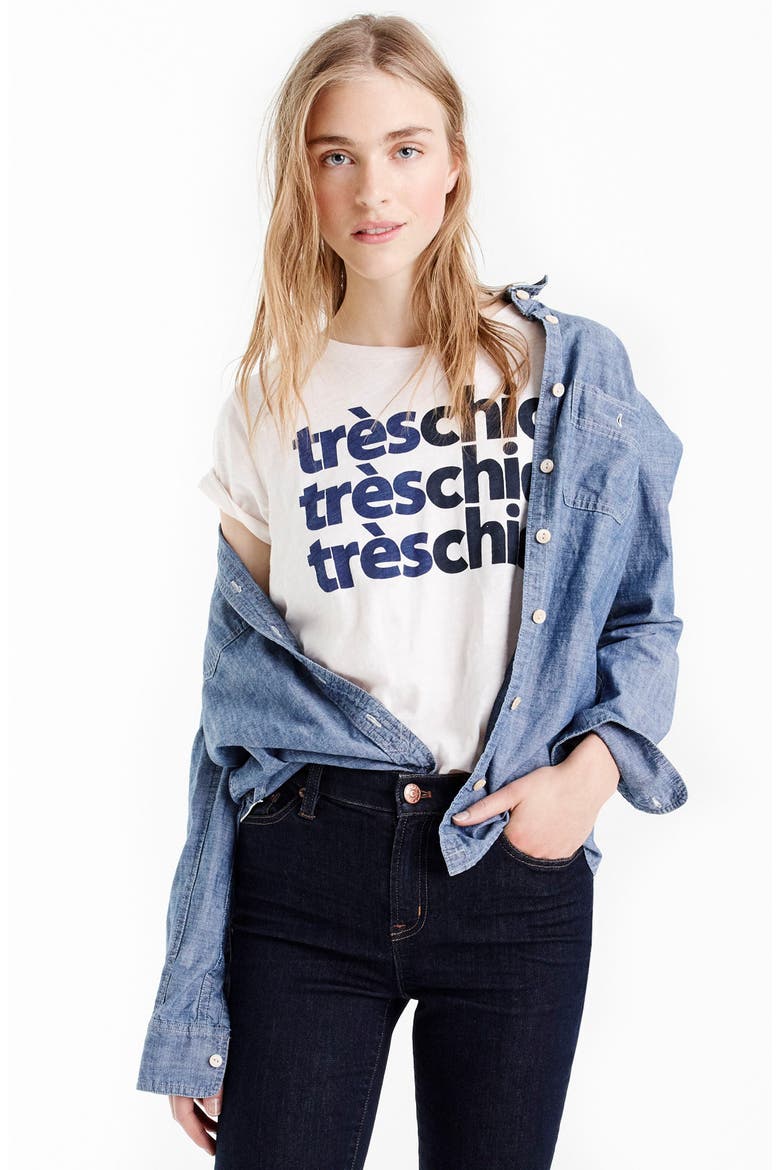 Très Chic Tee, Alternate, color, IVORYDNU