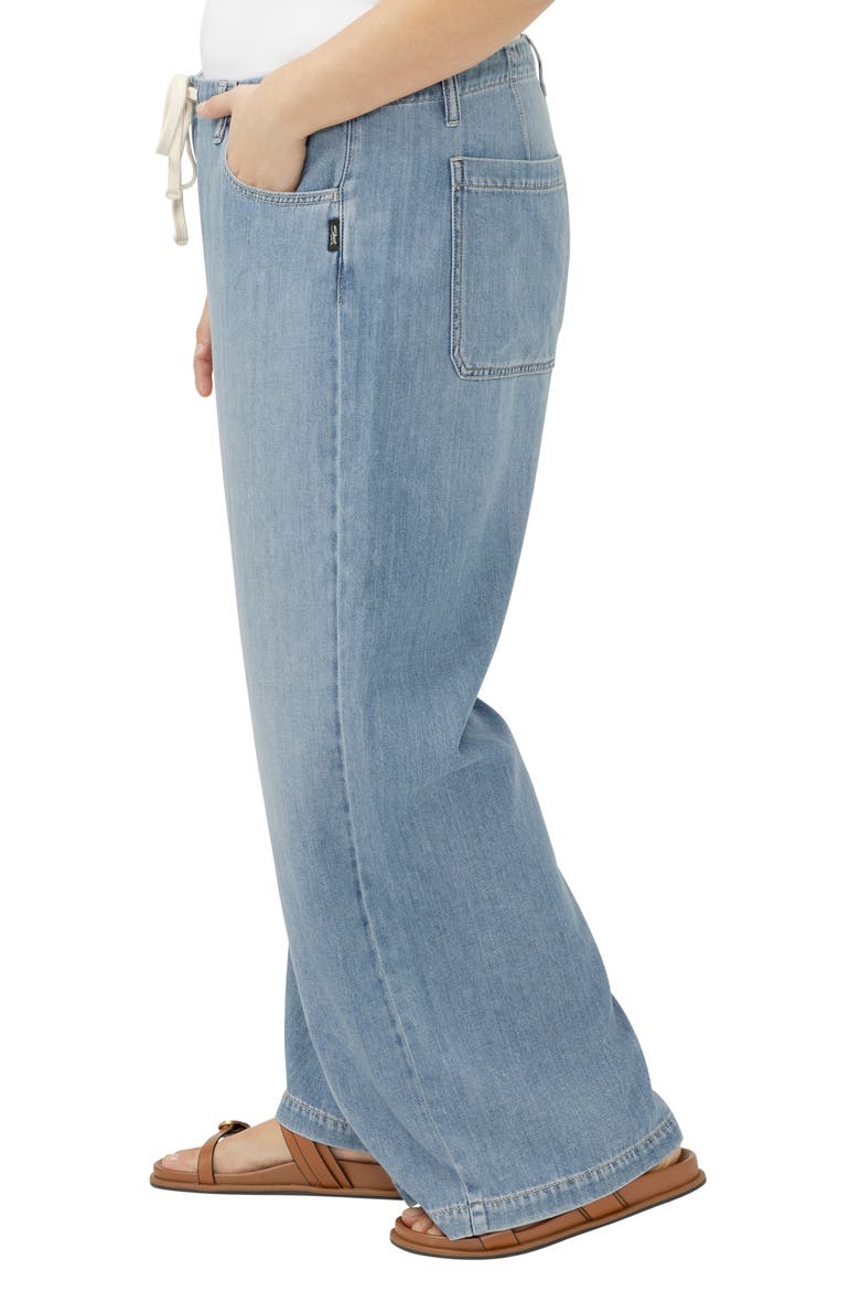 Beach Wide Leg Drawstring Jeans, Alternate, color, VENTURA