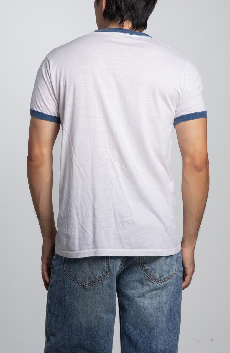 Elwood Vintage Laurel Ringer Tee, Alternate, color, White/ Navy