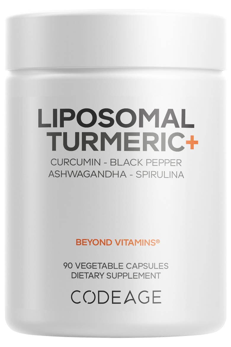 Liposomal Turmeric - 95% Curcumin Extract Supplement, Main, color, White