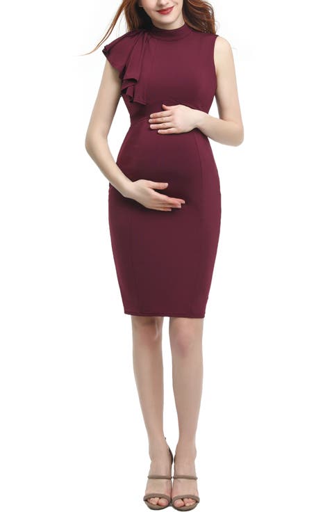 Josephine Ruffle Maternity Sheath Dress