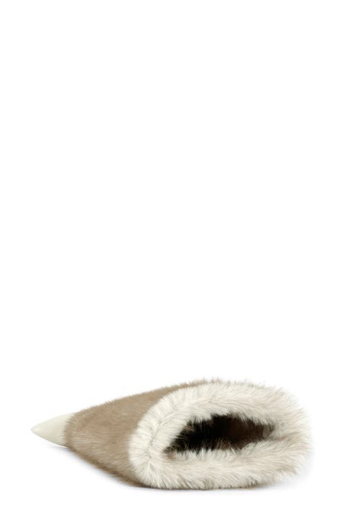 Azalea Wang Langann Faux Fur Stiletto Boot In Brown