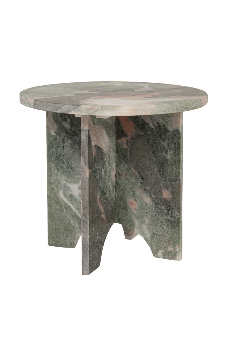 Olive Grove Sculptural Table with Interlocking Base, Main, color, Green