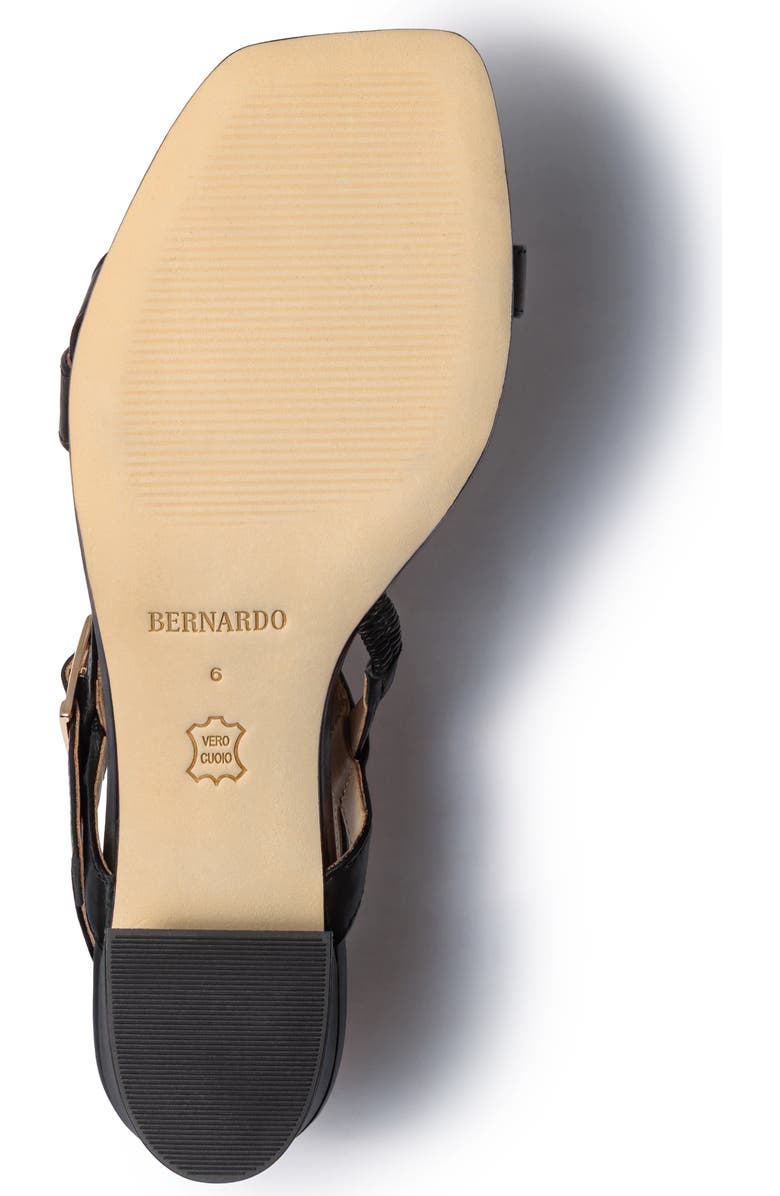 Bernardo Footwear Jinji Low Heel Sandal, Alternate, color, Black
