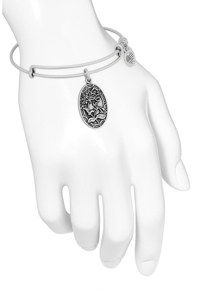 'I Love You Sister' Expandable Wire Bangle, Alternate, color, SILVER