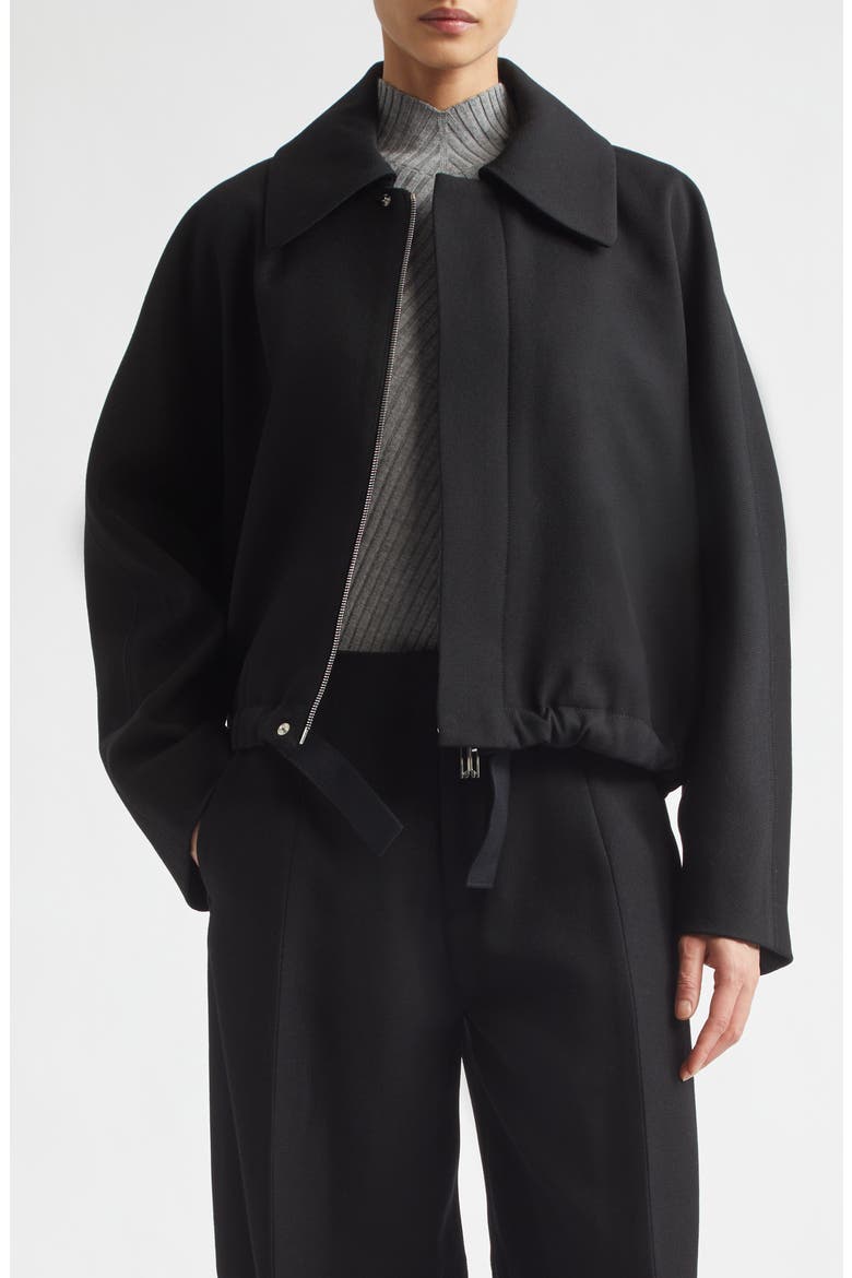 Arden Virgin Wool Bomber Jacket, Alternate, color, BLACK