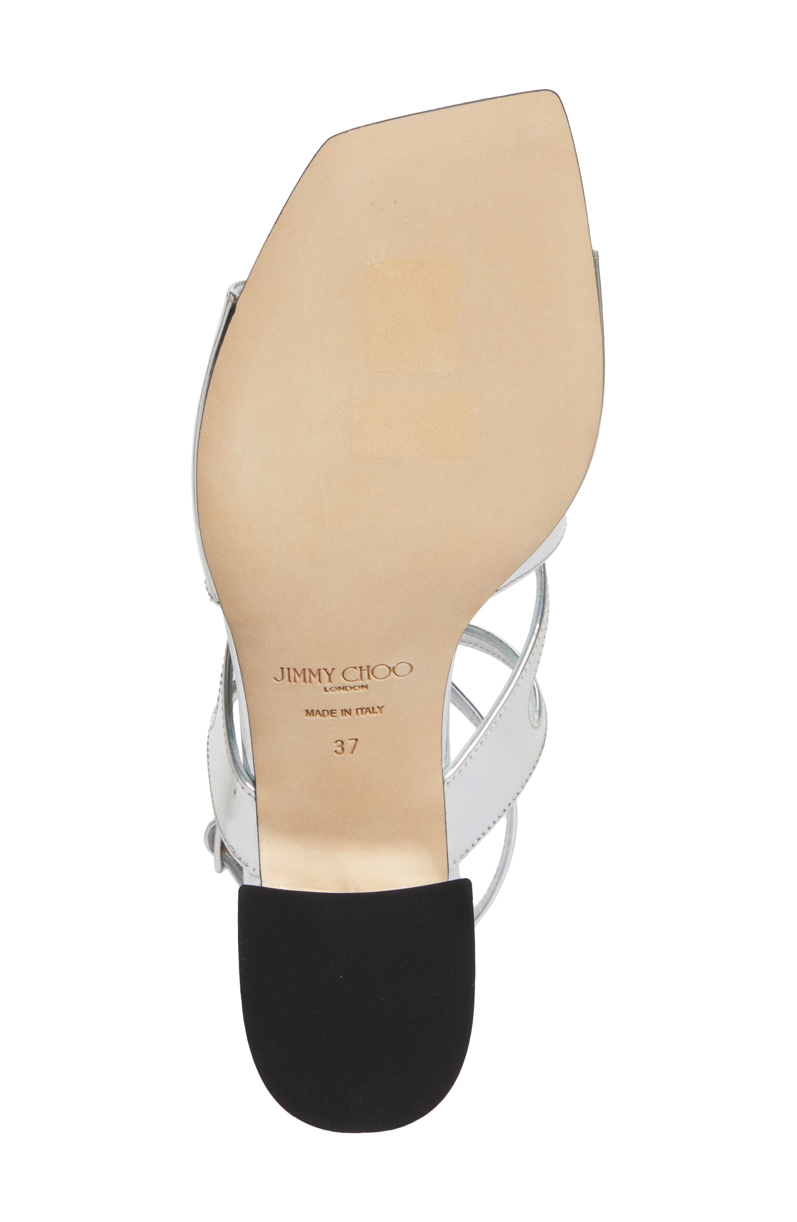 Jimmy Choo Azilia Ankle Strap Sandal, Alternate, color, Silver