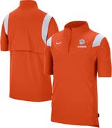 Nike Men's Nike Orange Clemson Tigers Coach Short Sleeve Quarter-Zip Jacket