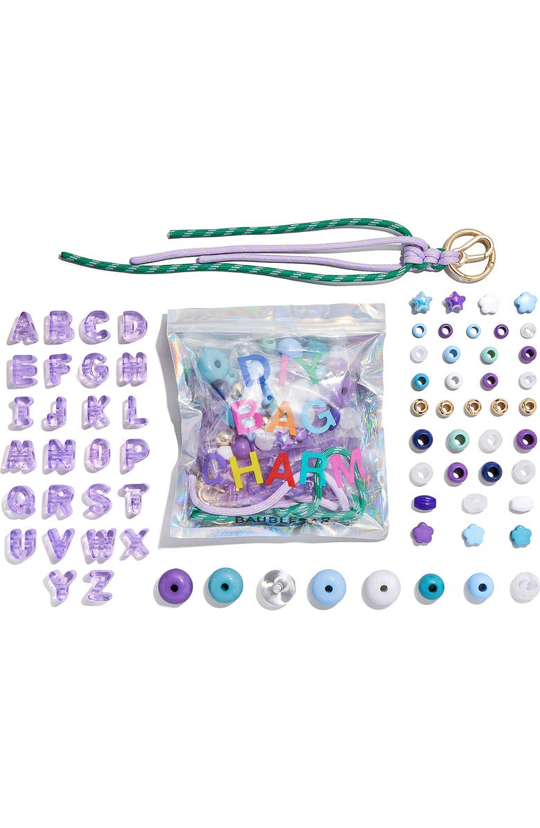 BaubleBar The Mini DIY Bag Charm Bead Kit, Main, color, Purple
