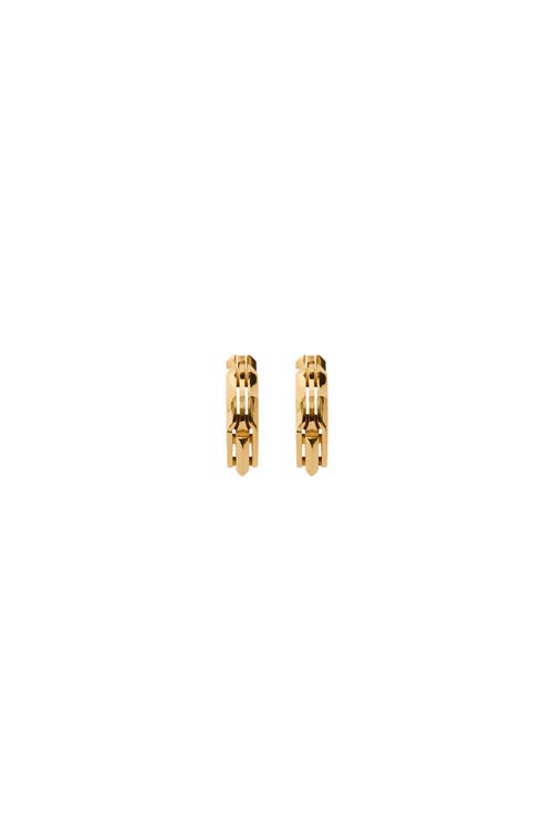 Burberry Shield Pattern Earrings In Gold