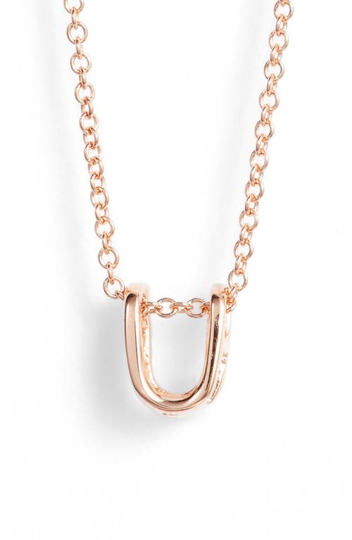 Bony Levy Diamond Pavé Initial Pendant Necklace In 18k Rose Gold - U