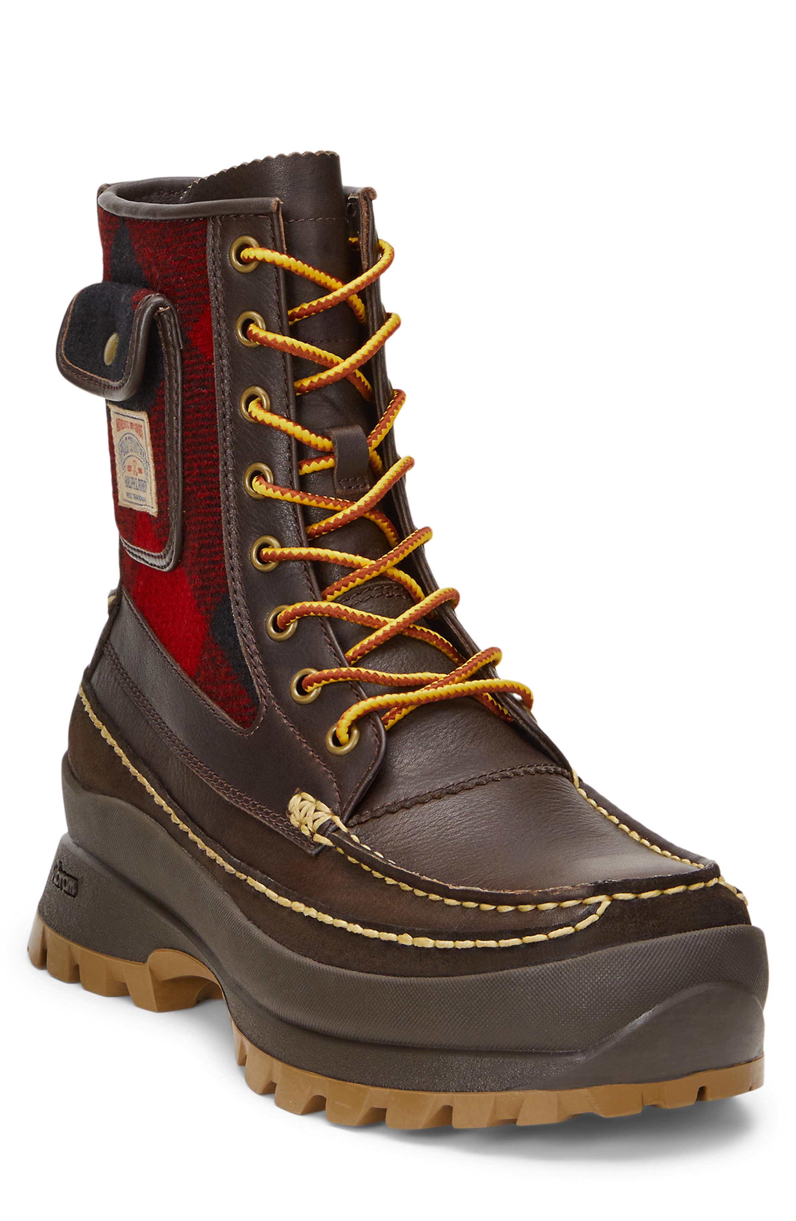 Polo Ralph Lauren Lug Sole Leather Boot, Alternate, color, 