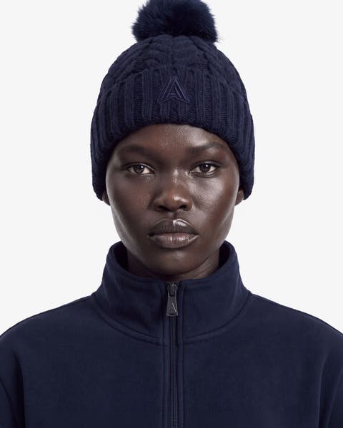 Murier Cable Knit Beanie With Removable Pompom