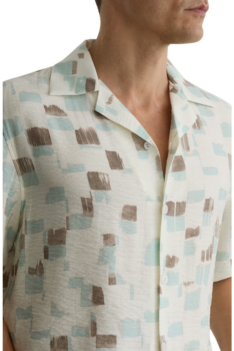 Vespucci Linen Camp Shirt, Main, color, OFF WHITE