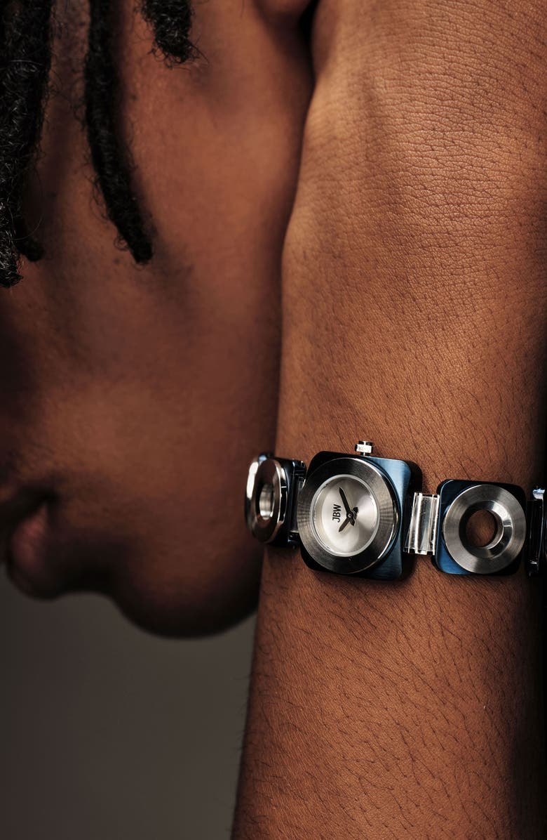 JBW Chasm Bracelet Watch, 22mm, Alternate, color, Ip Blue/Stainless Steel/Silver