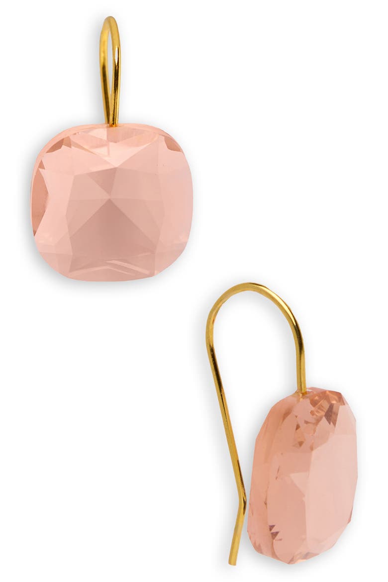 Floating Crystal Drop Earrings, Main, color, LIGHT PINK