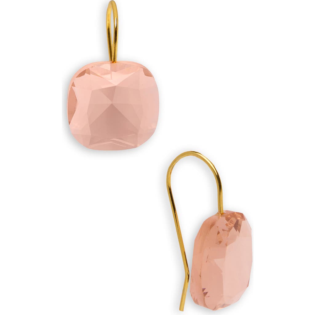 Saachi Floating Crystal Drop Earrings In Pink