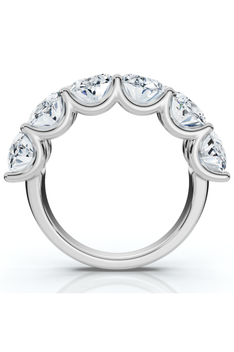 6Ct Oval Diamond U Prong Wedding Anniversary Ring 14k Gold Lab Grown, Alternate, color, 14k White Gold