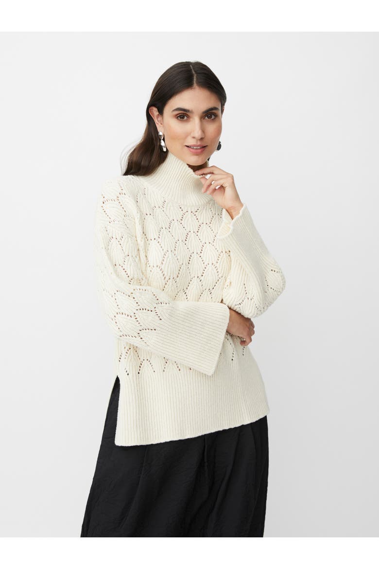 MaFabianov Openwork Sweater, Main, color, Whitecap