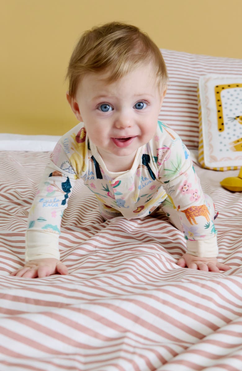 Magnetic Me Wanderlust Travel Print Magnetic Convertible Romper, Alternate, color, 