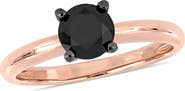 Julianna B. 1 CTW Black Diamond Solitaire Ring 14k