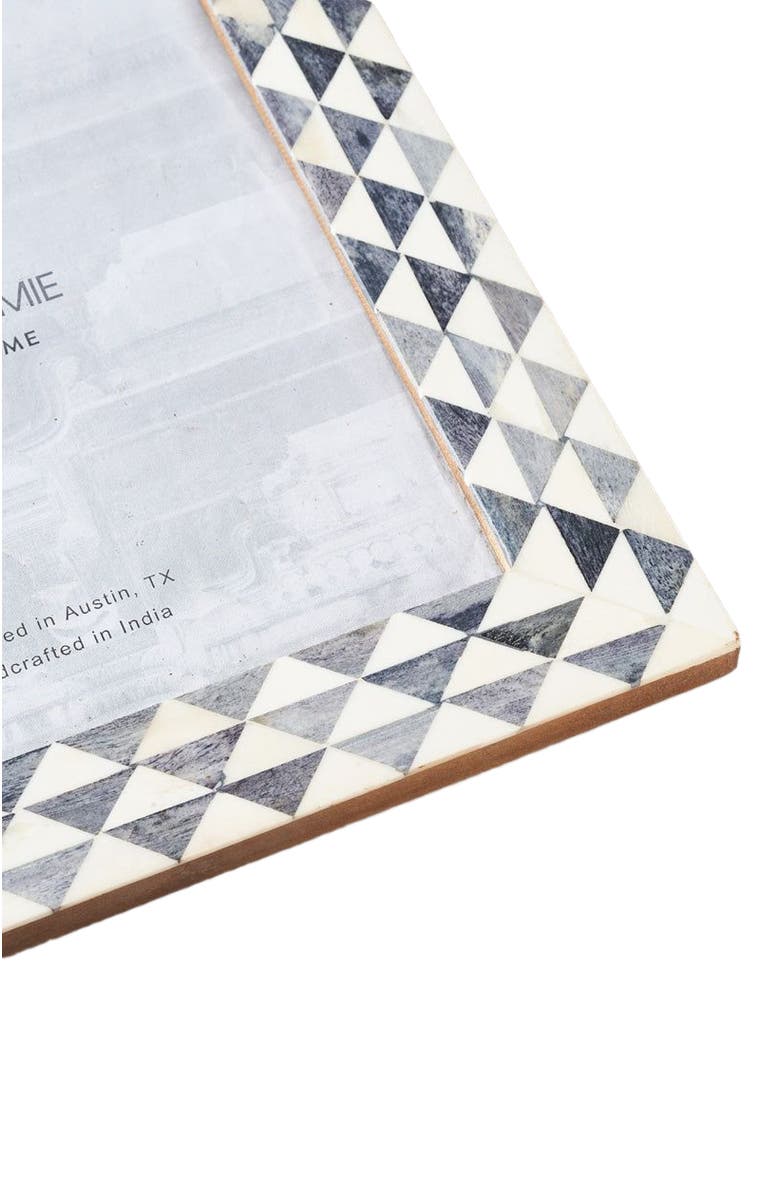 Matr Boomie Varuna Gray and White Picture Frame - Handcrafted Bone, Alternate, color, White