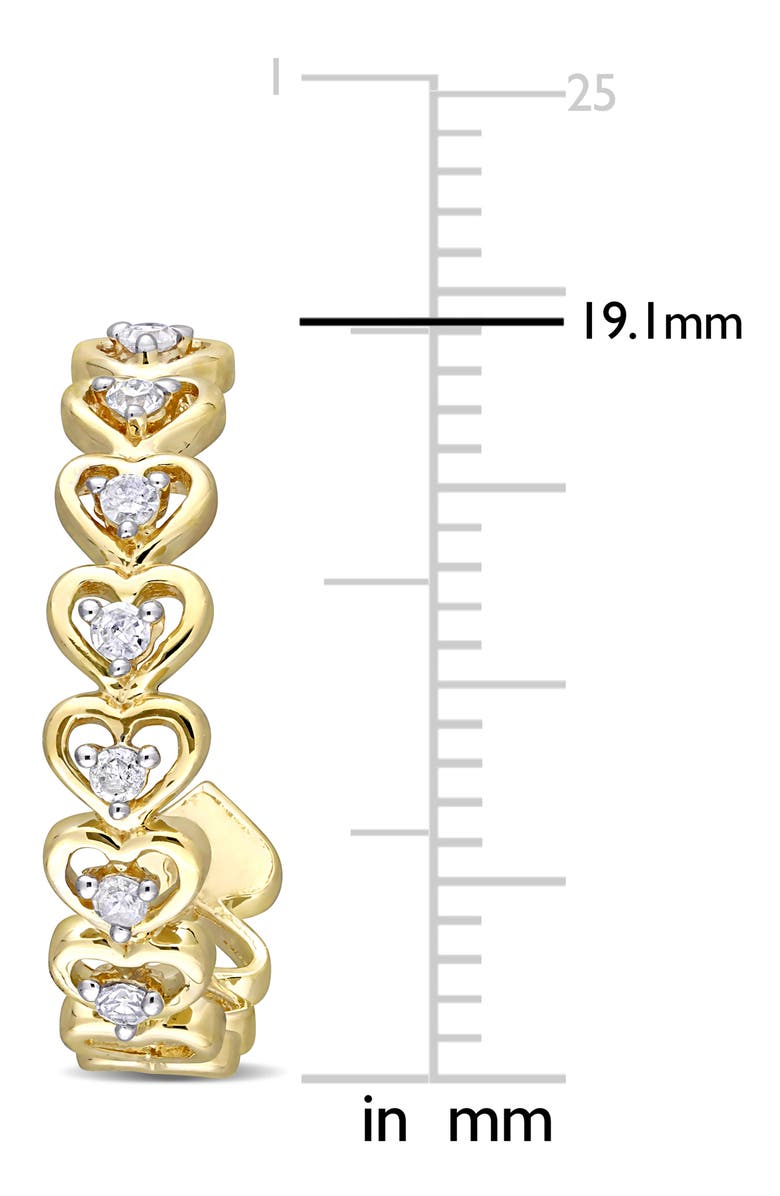 DELMAR Diamond Heart Hoop Earrings - 0.21ct., Alternate, color, 