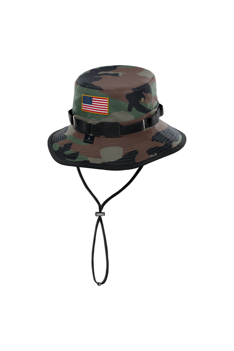 Men's Jordan Brand Camo Michigan Wolverines 2025 Military Appreciation Boonie Dri-FIT Bucket Hat, Alternate, color, Camo