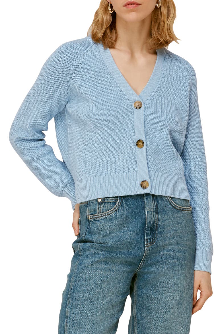 May Crop Cardigan, Main, color, PALE BLUE