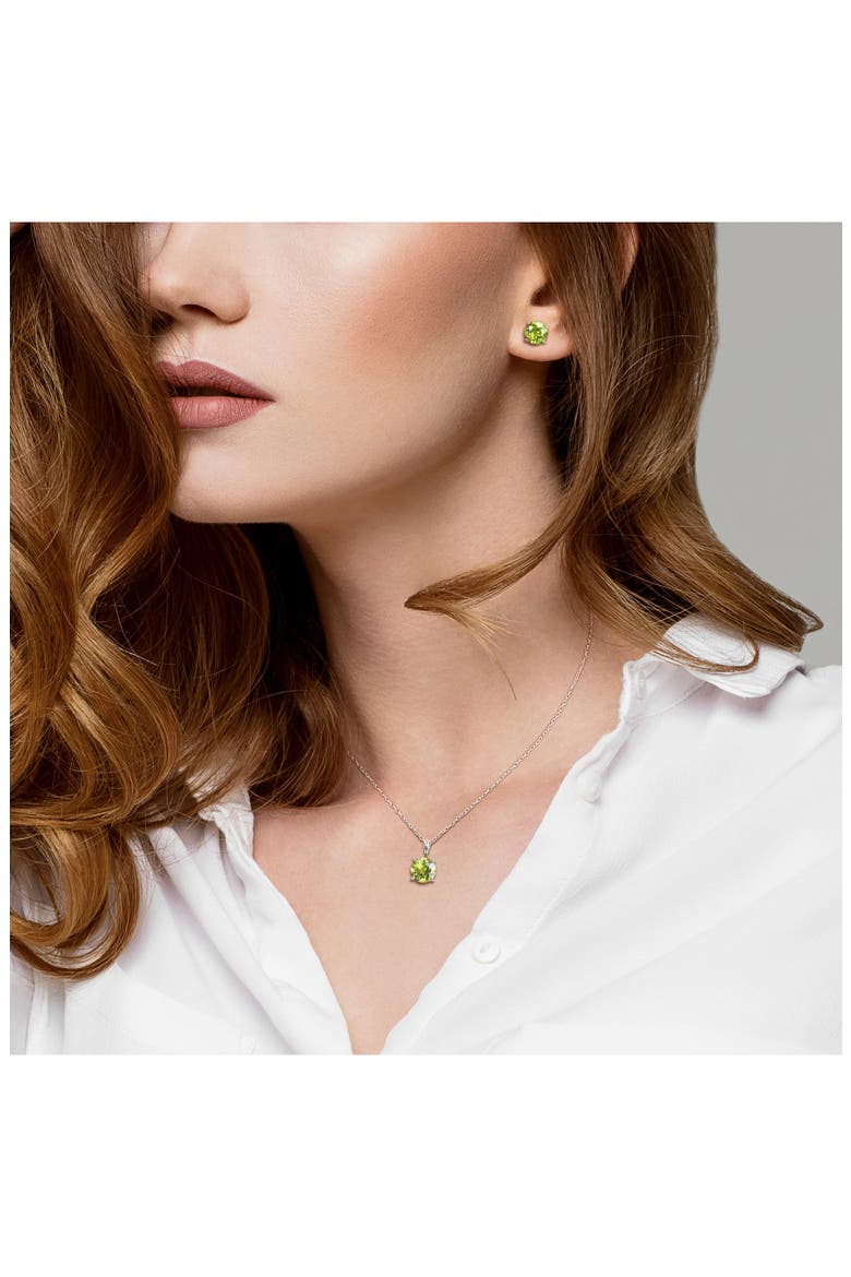 Peridot Earrings & Necklace Set, Alternate, color, GREEN