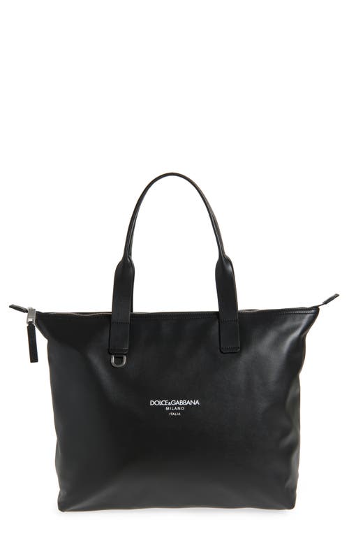 Dolce & Gabbana Carryall Tote Bag With Top Handles In Black