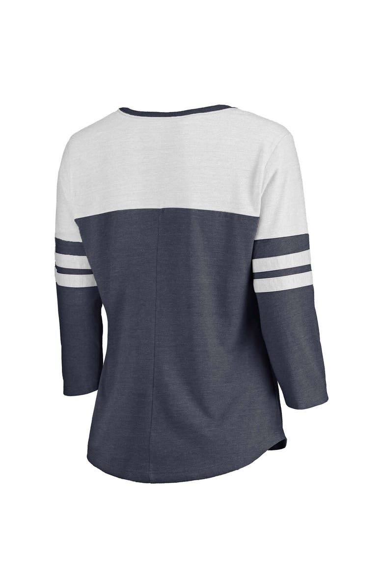 FANATICS Women's Fanatics Branded Karl-Anthony Towns Navy Minnesota Timberwolves Starstruck Name & Number Tri-Blend 3/4-Sleeve V-Neck T-Shirt, Alternate, color, 