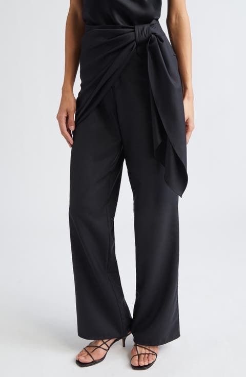 Cascade Ruffle Wool Tea Pants