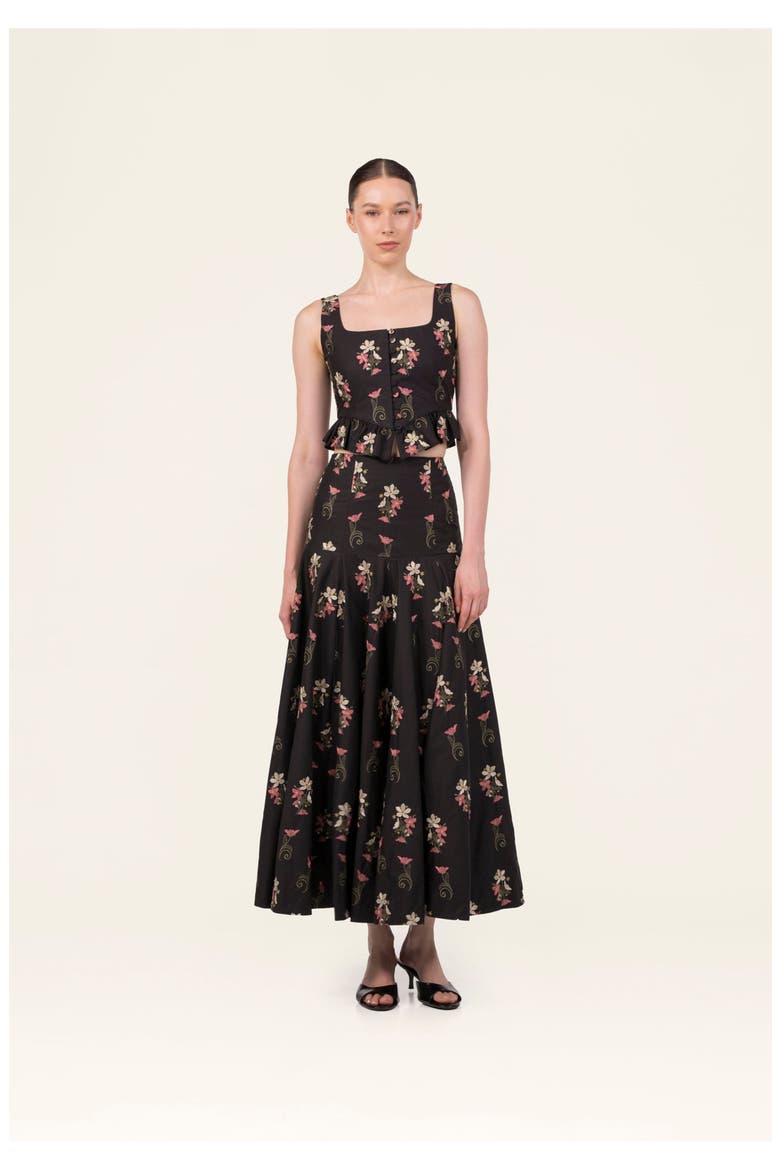 Nacar Noche Maxi Skirt, Alternate, color, Black