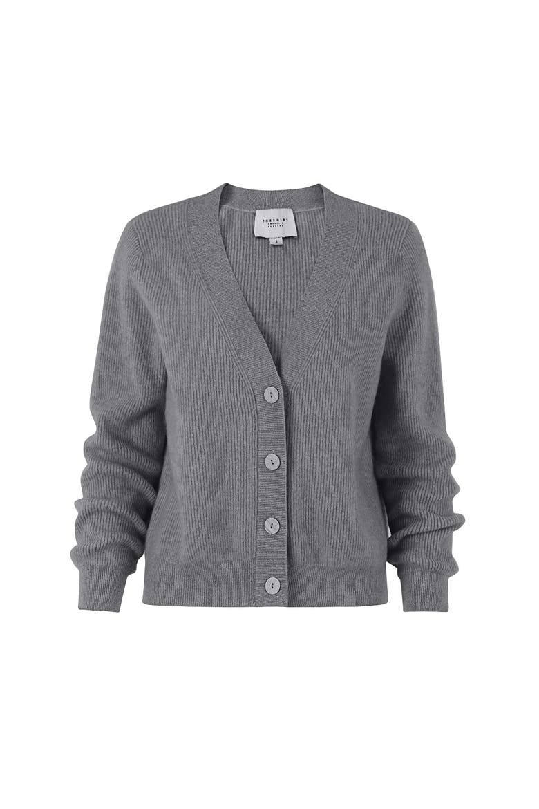 The Cashmere V-Neck Sweater, Alternate, color, Heather Grey