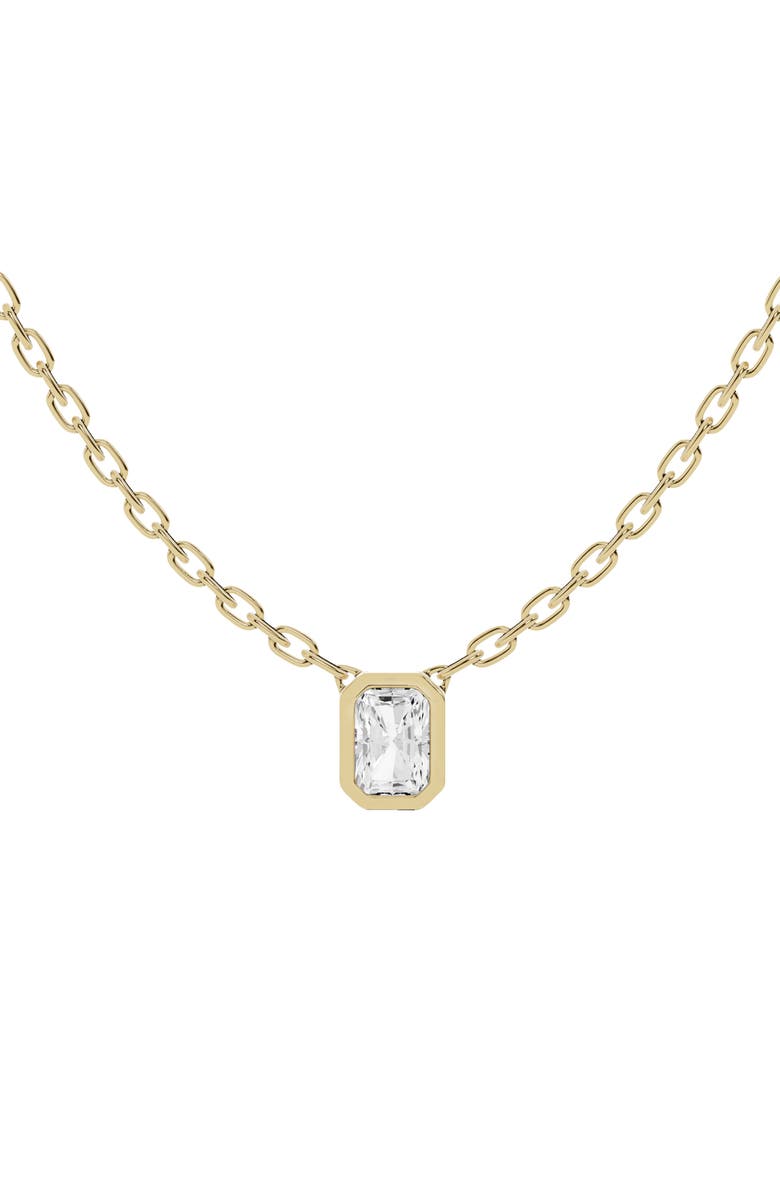 Jennifer Fisher 18K Gold Radiant Lab Created Diamond Pendant Necklace, Main, color, D0.5ct - 18K Yellow Gold