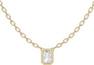 Jennifer Fisher 18K Gold Radiant Lab Created Diamond Pendant Necklace