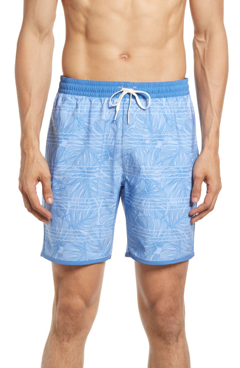 TravisMathew Perth Swim Trunks, Main, color, Heather Vintage Indigo