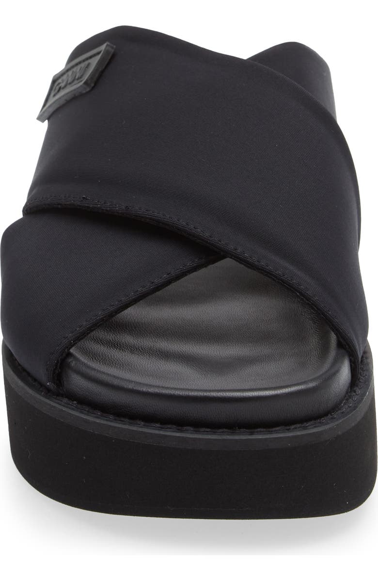 Ganni Crisscross Slide Sandal, Alternate, color,